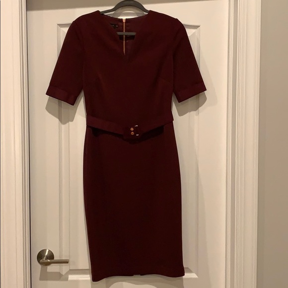 ted baker wine dress